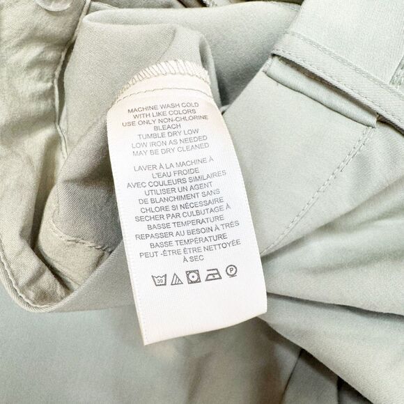 Free People Pleated Wide Zoey Tapered Trouser Pant in Moss Green Women’s Size 6 - Picture 9 of 12